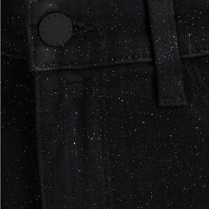 NWOT L’AGENCE Noir Silver Glitter Marguerite High Rise Skinny Jeans